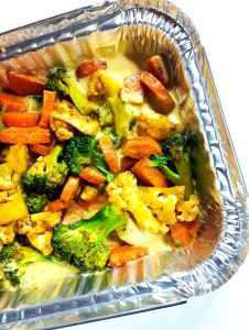 Crunchy Veg Medley on creamy sauce